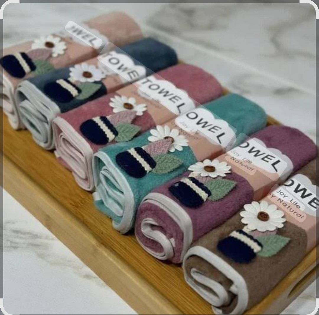 حوله دست و صورت طرح گل میکرو 35*70
