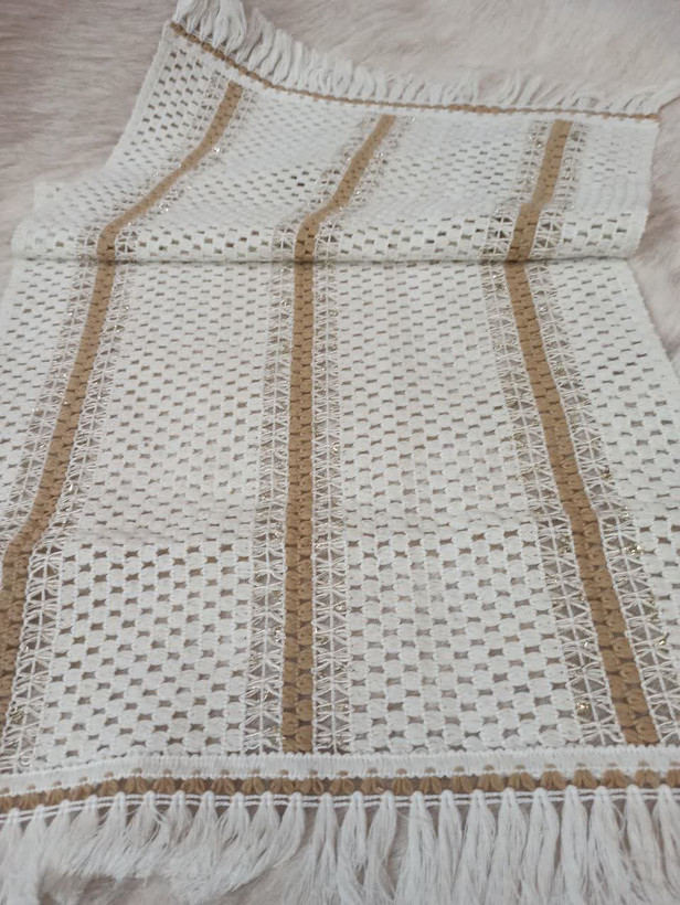 ست رومیزی مکرومه بافی مینیمال